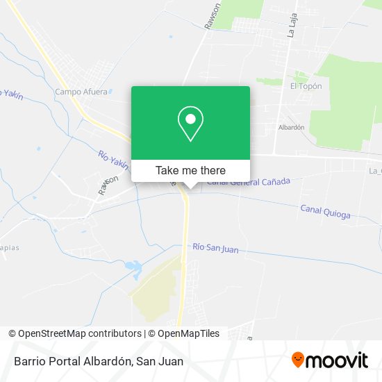 Barrio Portal Albardón map