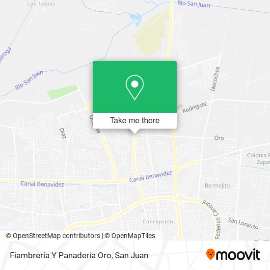 Fiambrería Y Panadería Oro map