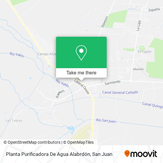 Planta Purificadora De Agua Alabrdón map