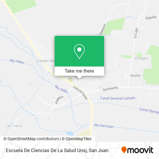 Escuela De Ciencias De La Salud Unsj map