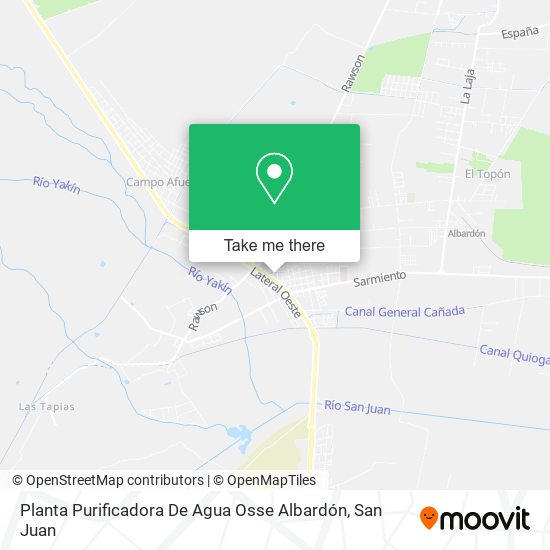 Mapa de Planta Purificadora De Agua Osse Albardón