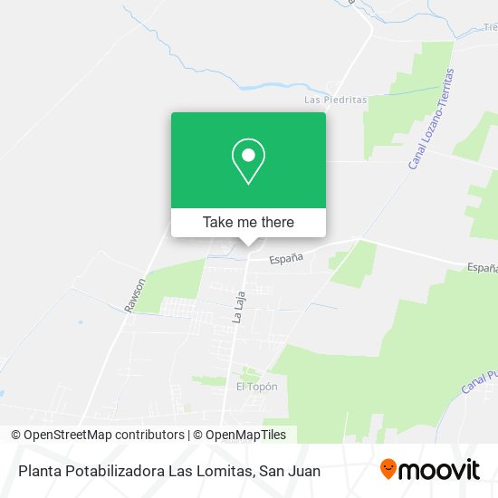 Mapa de Planta Potabilizadora Las Lomitas