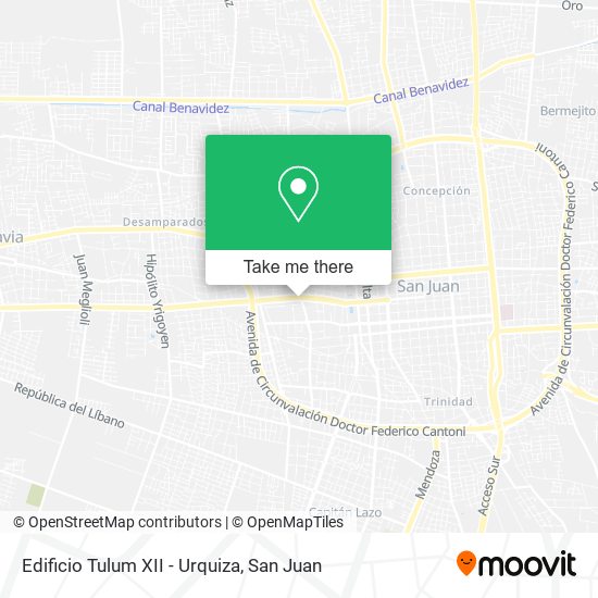 Edificio Tulum XII - Urquiza map