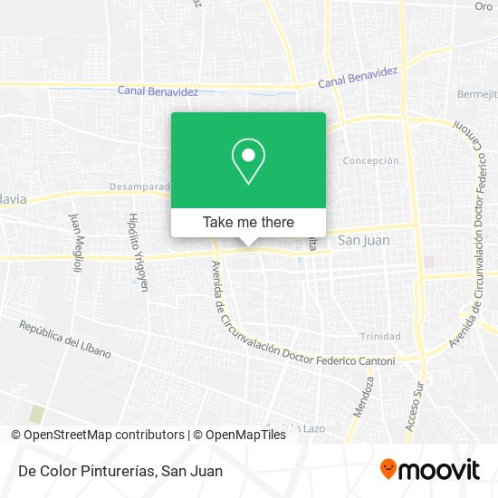 De Color Pinturerías map