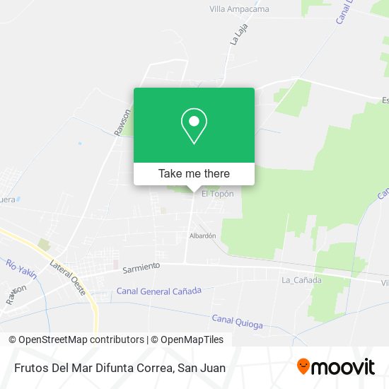 Mapa de Frutos Del Mar Difunta Correa