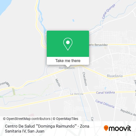 Mapa de Centro De Salud ""Dominga Raimundo"" - Zona Sanitaria IV