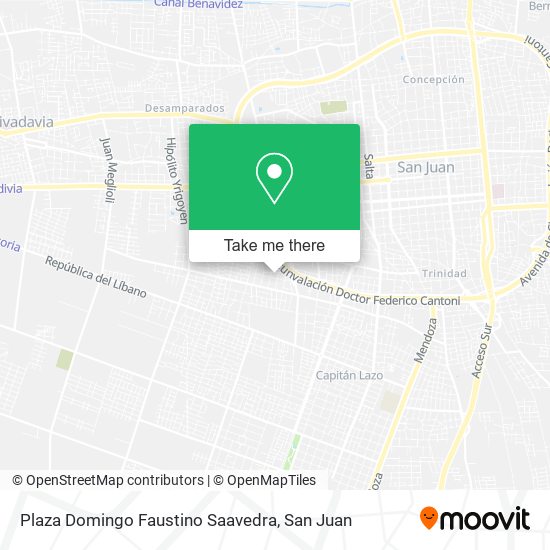 Mapa de Plaza Domingo Faustino Saavedra