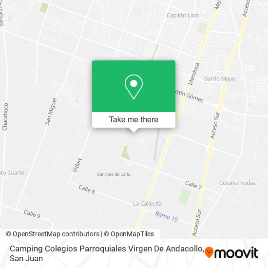 Camping Colegios Parroquiales Virgen De Andacollo map