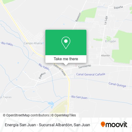 Energía San Juan - Sucursal Albardón map