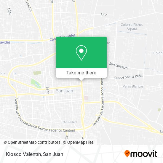Mapa de Kiosco Valentín