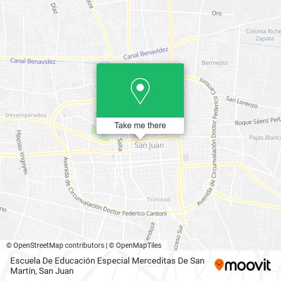 Escuela De Educación Especial Merceditas De San Martín map