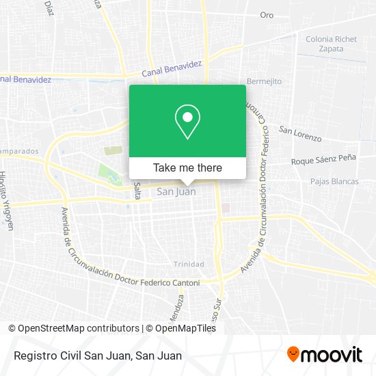 Mapa de Registro Civil San Juan