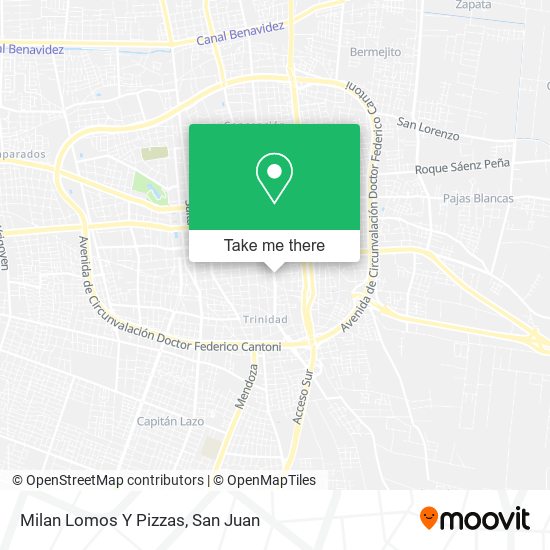 Mapa de Milan Lomos Y Pizzas
