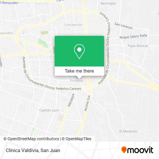 Clínica Valdivia map