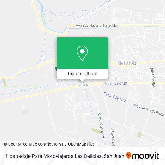 Mapa de Hospedaje Para Motoviajeros Las Delicias