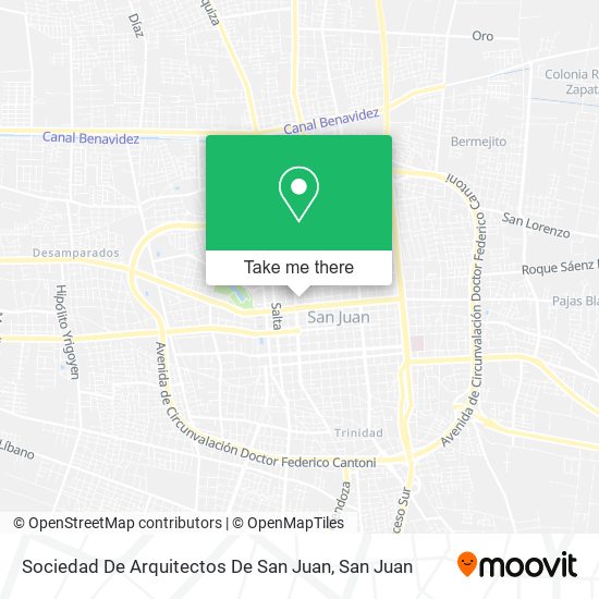 Mapa de Sociedad De Arquitectos De San Juan
