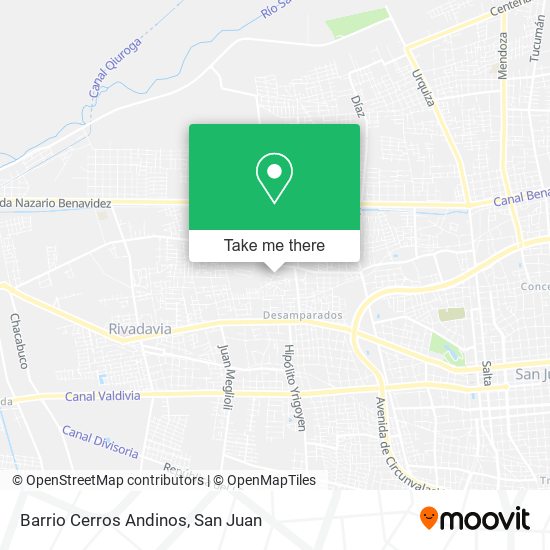 Barrio Cerros Andinos map