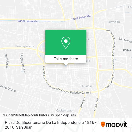 Plaza Del Bicentenario De La Independencia 1816 - 2016 map