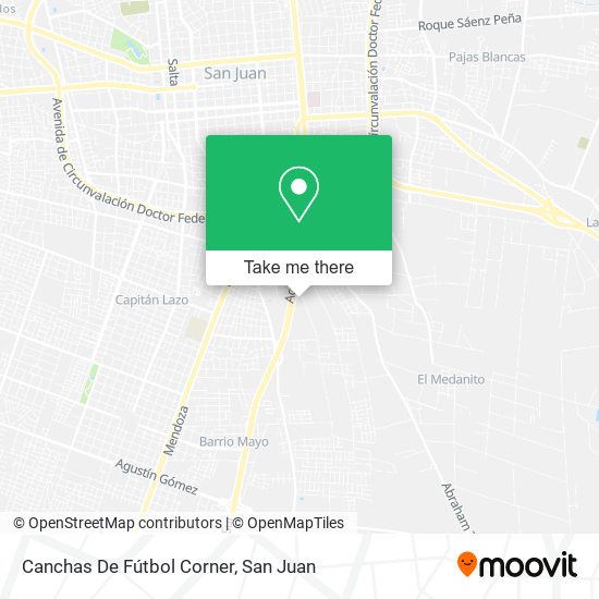 Canchas De Fútbol Corner map