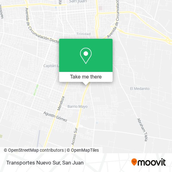 Transportes Nuevo Sur map