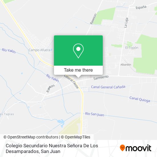 Colegio Secundario Nuestra Señora De Los Desamparados map