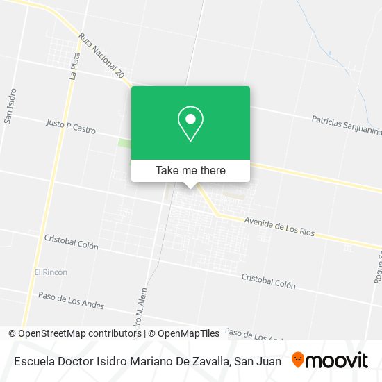 Mapa de Escuela Doctor Isidro Mariano De Zavalla