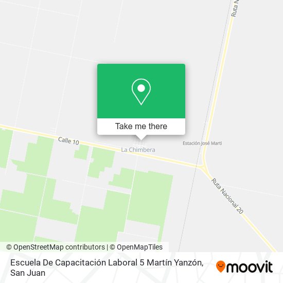 Escuela De Capacitación Laboral 5 Martín Yanzón map