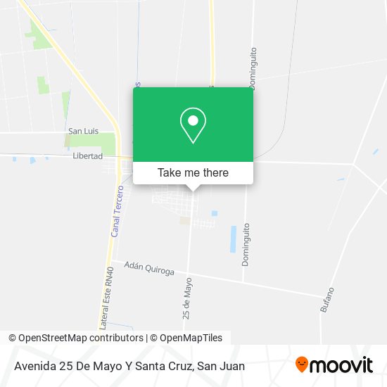 Avenida 25 De Mayo Y Santa Cruz map
