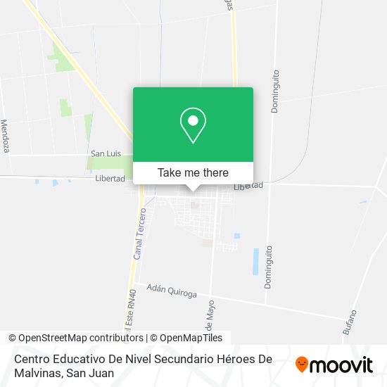 Mapa de Centro Educativo De Nivel Secundario Héroes De Malvinas