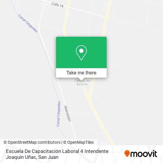 Escuela De Capacitación Laboral 4 Intendente Joaquín Uñac map