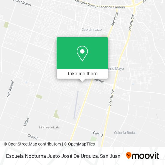 Escuela Nocturna Justo José De Urquiza map