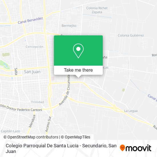 Mapa de Colegio Parroquial De Santa Lucía - Secundario