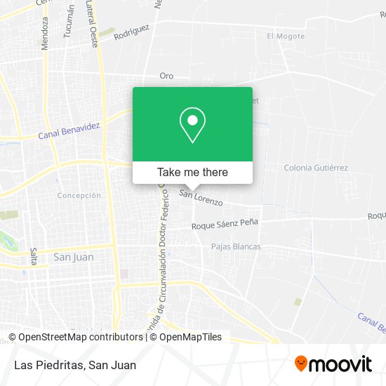 Mapa de Las Piedritas