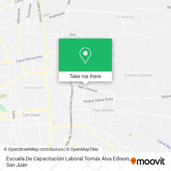 Escuela De Capacitación Laboral Tomás Alva Edison map