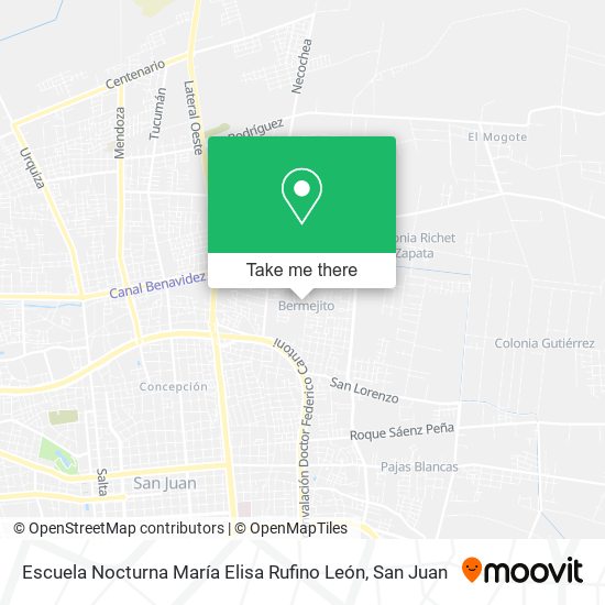 Mapa de Escuela Nocturna María Elisa Rufino León