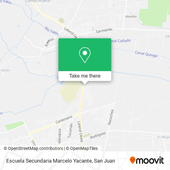 Mapa de Escuela Secundaria Marcelo Yacante