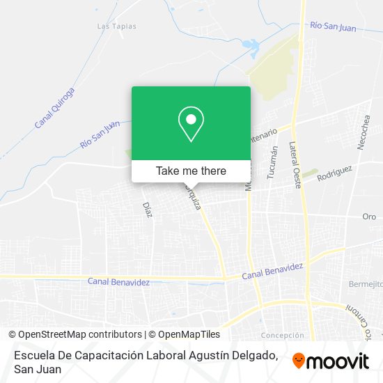 Escuela De Capacitación Laboral Agustín Delgado map