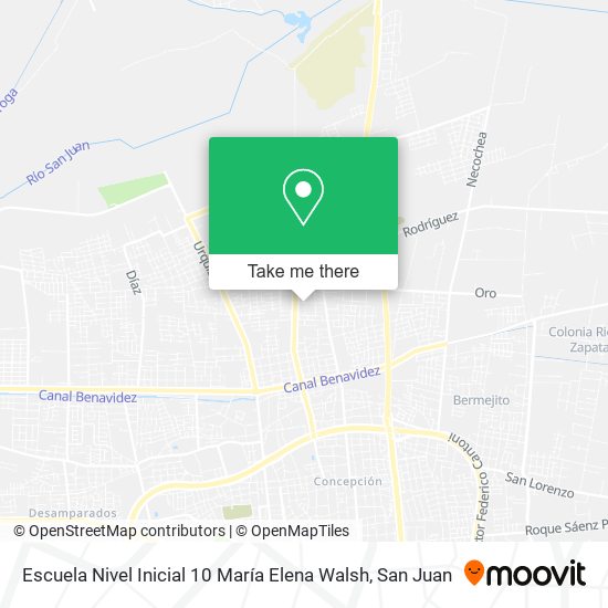 Mapa de Escuela Nivel Inicial 10 María Elena Walsh