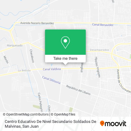 Mapa de Centro Educativo De Nivel Secundario Soldados De Malvinas