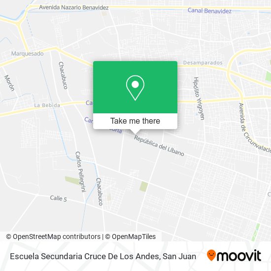 Escuela Secundaria Cruce De Los Andes map