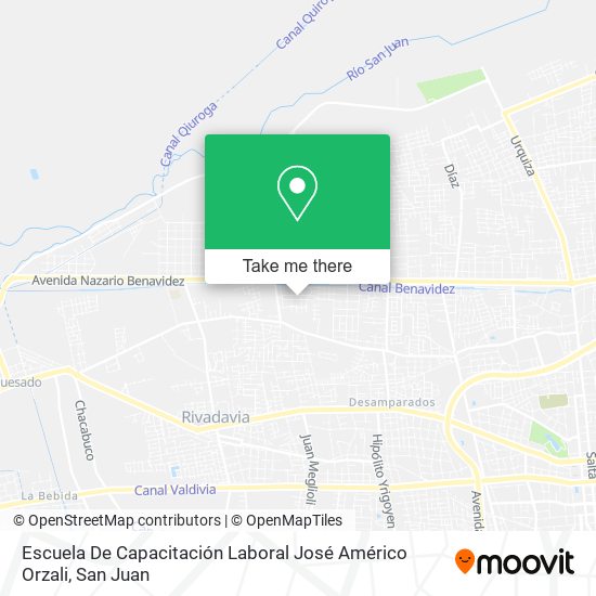 Mapa de Escuela De Capacitación Laboral José Américo Orzali