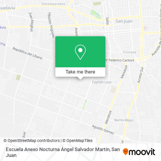 Mapa de Escuela Anexo Nocturna Ángel Salvador Martín