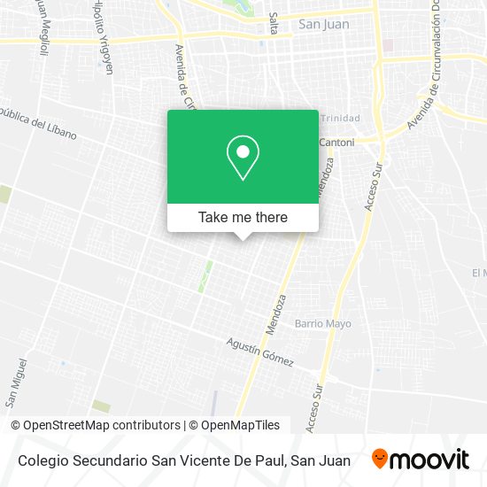 Mapa de Colegio Secundario San Vicente De Paul