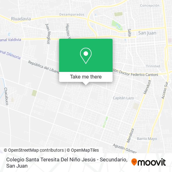 Colegio Santa Teresita Del Niño Jesús - Secundario map