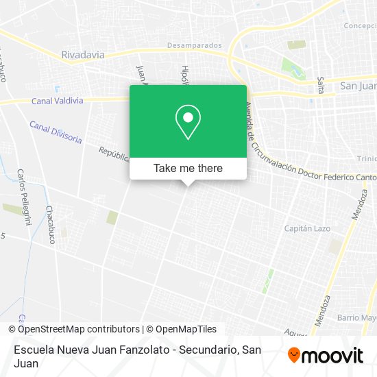 Escuela Nueva Juan Fanzolato - Secundario map