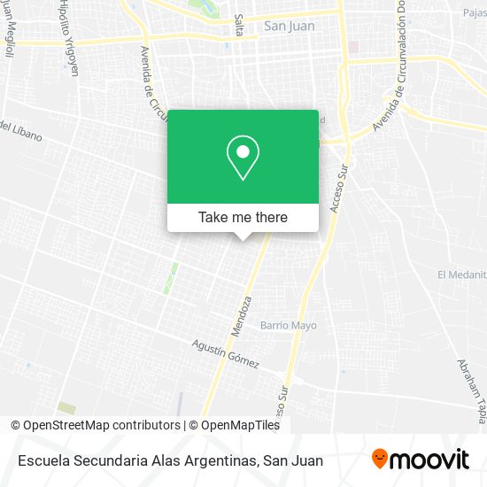 Mapa de Escuela Secundaria Alas Argentinas