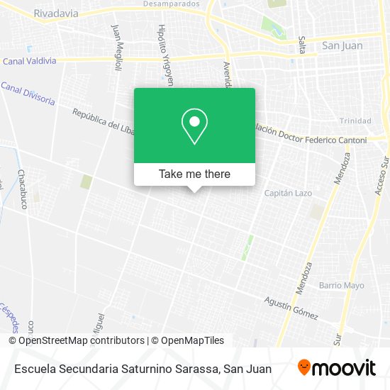 Mapa de Escuela Secundaria Saturnino Sarassa