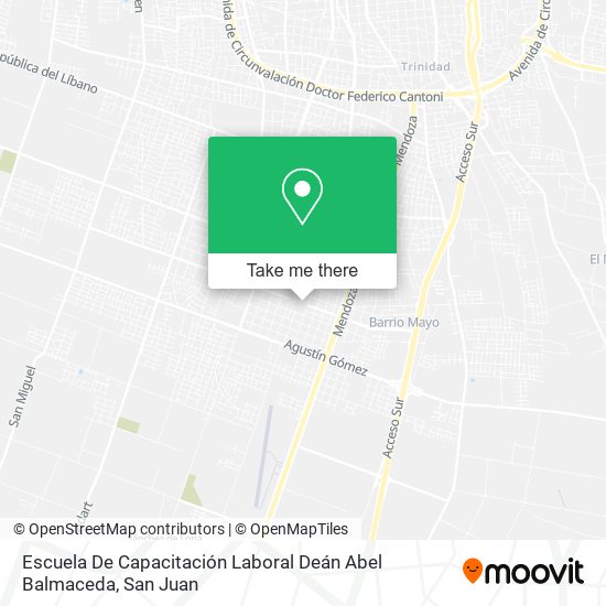 Mapa de Escuela De Capacitación Laboral Deán Abel Balmaceda