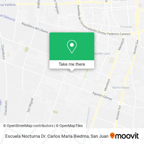 Escuela Nocturna Dr. Carlos María Biedma map