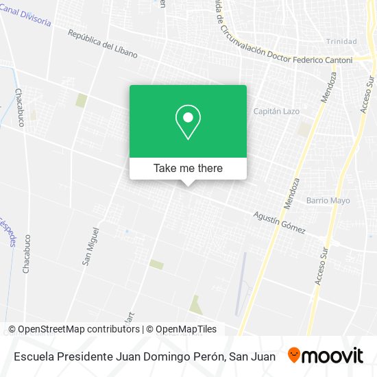 Mapa de Escuela Presidente Juan Domingo Perón